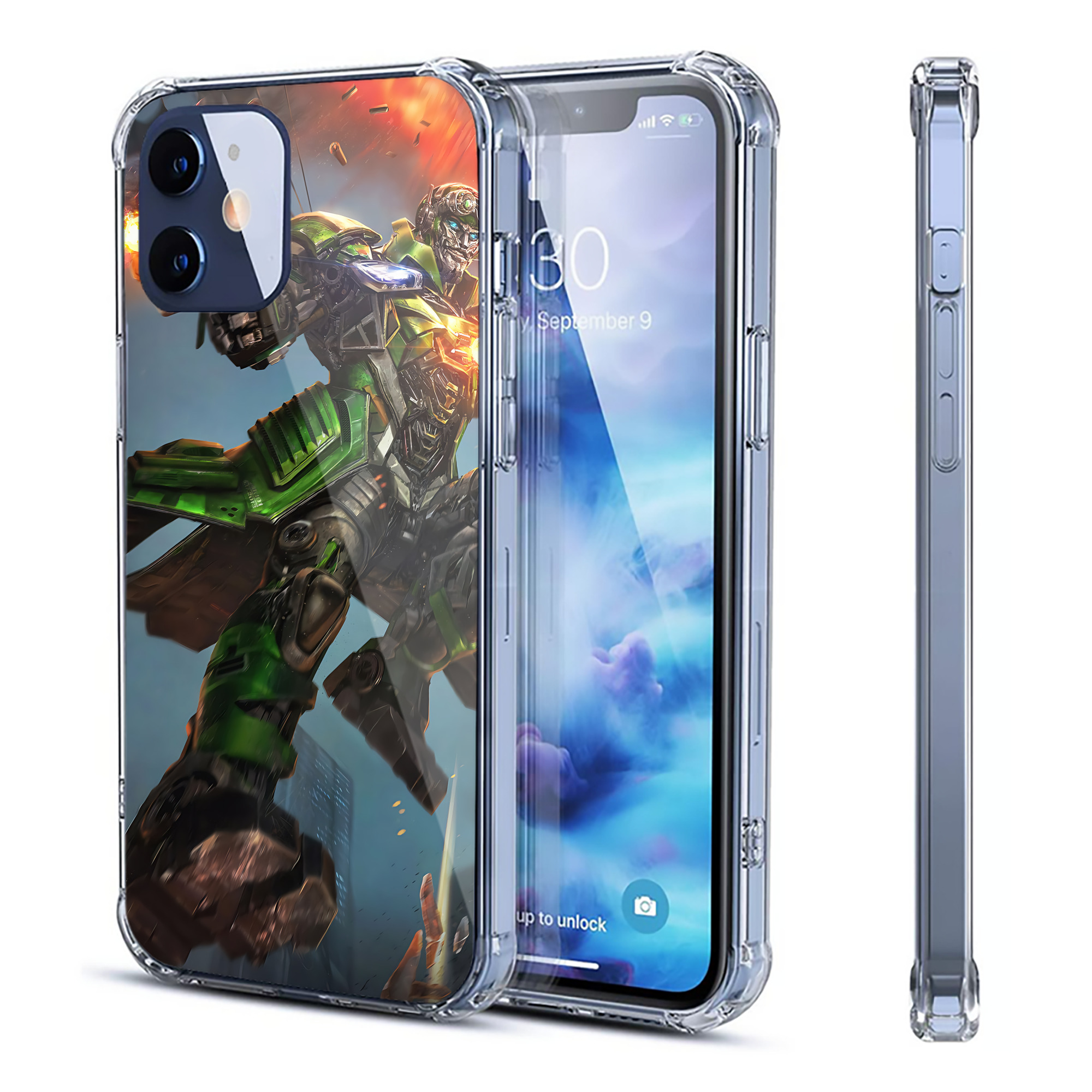 （画像用） Transformers トランスフォーマー 【iPhone 12シリーズ対応】透明スマホケース（クリアソフトケース）
